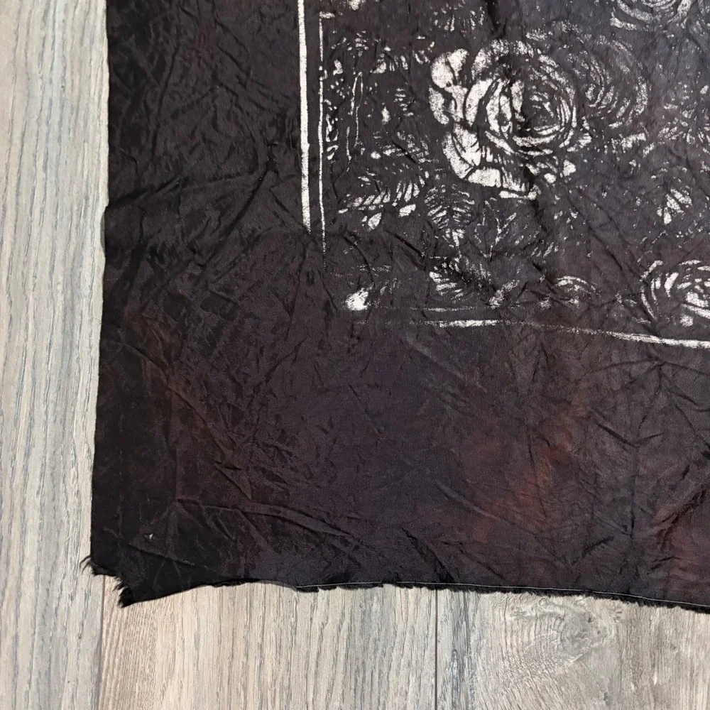 Vintage Grateful Dead Bertha Skeleton Roses Tapestry Flag Black Distressed 42x38